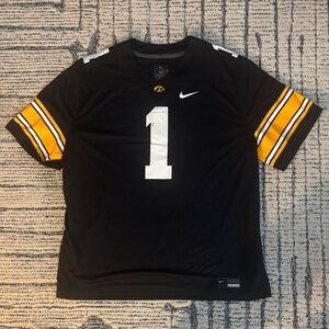 Nike Men's Iowa Hawkeyes, Black and Gold Jersey